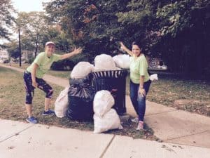 SHDA officers after the monthly cleanup